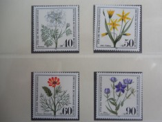 Serie timbre nestampilate flora flori Germania Berlin Vest MNH Berlin West foto