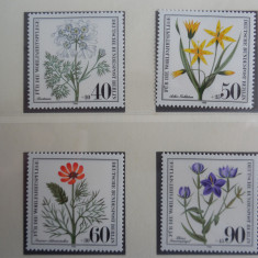 Serie timbre nestampilate flora flori Germania Berlin Vest MNH Berlin West