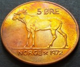 Cumpara ieftin Moneda 5 ORE - NORVEGIA, anul 1972 *cod 3253 B = patina frumoasa, Europa