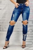 S687RR-444 Blugi skinny cu aspect Destroyed