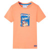 Tricou pentru copii cu maneci scurte, portocaliu neon, 140 GartenMobel Dekor, vidaXL