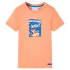 Tricou pentru copii cu m&acirc;neci scurte, portocaliu neon, 104, vidaXL