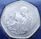 50 pence 2017 Isle of Man, Platinum Wedding - The Royal Wedding, km#1590, Brilliant uncirculated