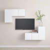 VidaXL Set dulapuri TV, 4 piese, alb, lemn prelucrat 3078688