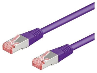 Patch cord S/FTP Cat6a LSZH Violet 5m foto