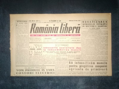 ZIARUL ROMANIA LIBERA 9 FEBRUARIE 1949 foto