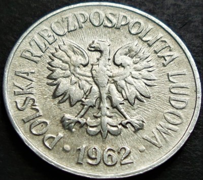 Moneda 20 GROSZY - POLONIA / POLONIA SOCIALISTA, anul 1962 * cod 3380 = A.UNC foto