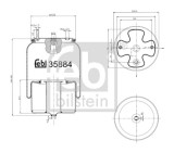 FEBI BILSTEIN 35884 Burduf, suspensie pneumatica