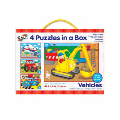 Set 4 puzzle-uri Vehicule Galt, 4, 6, 8, 12 piese, 3 ani+ foto