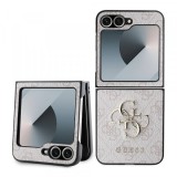 Husa pentru Samsung Galaxy Z Flip7 FE F761 / Z Flip6 F741, Guess, 4G Metal Logo, Roz