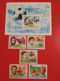 CONGO, FOTBAL ARGENTINA 78 - COLIȚĂ + SERIE COMPLETĂ MNH