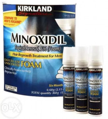 Minoxidil 5% Kirkland SPUMA impotriva caderii parului - Pachet 3 LUNI foto