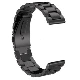 Curea metalica compatibila Samsung Galaxy Watch8 44mm, Negru