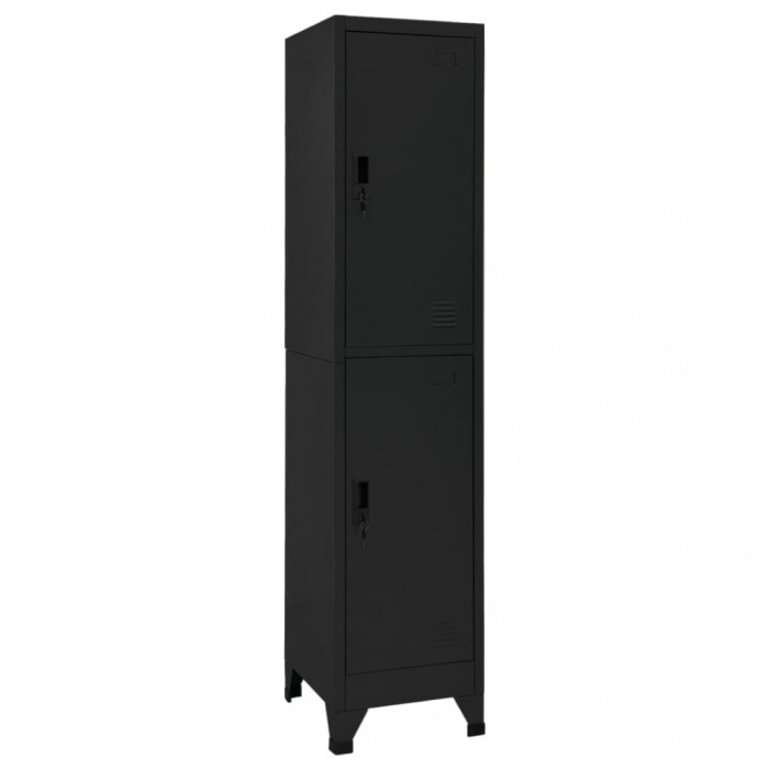 Gossi fiset, negru, 38x45x180 cm, otel