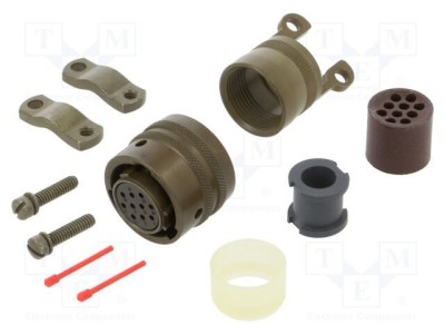 Conector circular mufă mamă AMPHENOL PT/451 10 pini 7,5A 600V drept foto
