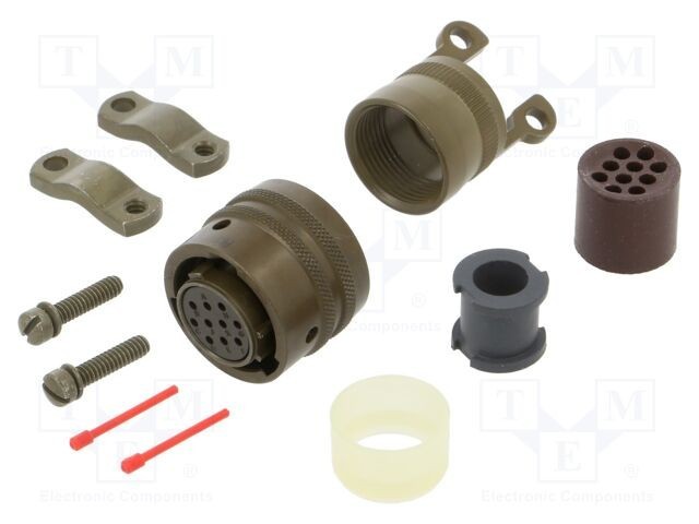 Conector circular mufă mamă AMPHENOL PT/451 10 pini 7,5A 600V drept