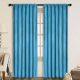 Set draperii din catifea cu rejansa transparenta cu ate pentru galerie, Madison, 150x240 cm, densitate 700 g/ml, Arctic, 2 buc