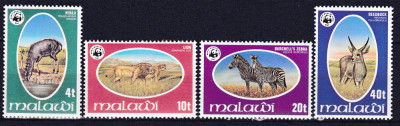 DB1 Fauna Africana 1978 Malawi 4 v. MNH foto