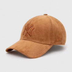 New Era șapcă de baseball din catifea culoarea maro, cu imprimeu, NEW YORK YANKEES