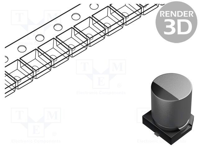 Condensator electrolitic SMD 220uF 50V Panasonic FN SMD &Oslash;10x10,2mm
