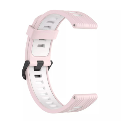 Curea pentru Samsung Galaxy Watch 4/5/Active 2, Huawei Watch GT 3 (42mm)/GT 3 Pro (43mm) - Techsuit Watchband 20mm (W002) - Pink foto