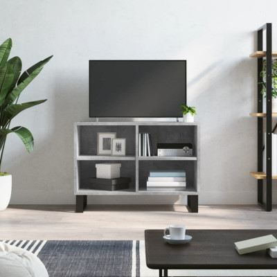 Comodă TV, gri beton, 69,5x30x50 cm, lemn compozit foto