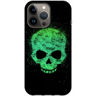Husa compatibila cu Apple iPhone 13 Pro model Neon Skull, Silicon, TPU, Viceversa foto
