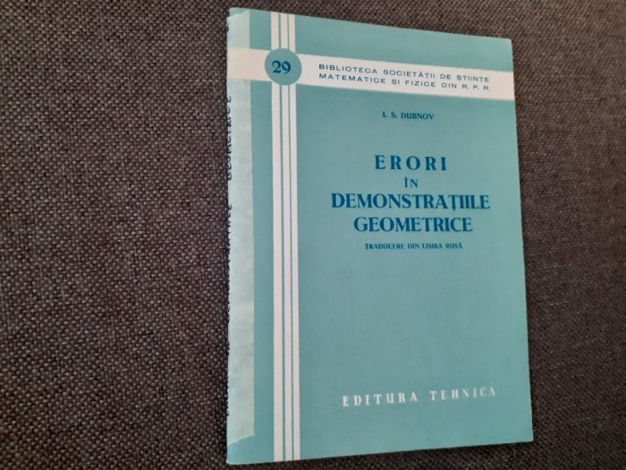 ERORI IN DEMONSTRATIILE GEOMETRICE-I.S. DUBNOV