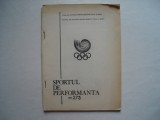 Sportul de performanta nr. 273 - volum de articole, 1988, Alta editura