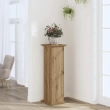 vidaXL Suport de plante stejar artizanal, 33x33x100 cm, lemn prelucrat 852986