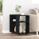 vidaXL Masă laterală stejar negru 70x35x60 cm lemn stratificat 862496