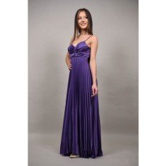 ROCHIE LUNGA DE OCAZIE PLISATA SPATE CUT OUT SI CUPE ROSINA NEALLY TALIE UNICA Violet