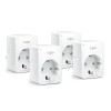 PRIZA inteligenta TP-LINK, Schuko x 1, conectare prin Schuko (T), 10 A, programare prin smartphone, Bluetooth, WiFi, alb &quot;Tapo P100(4-pack)&quot; (timbru v