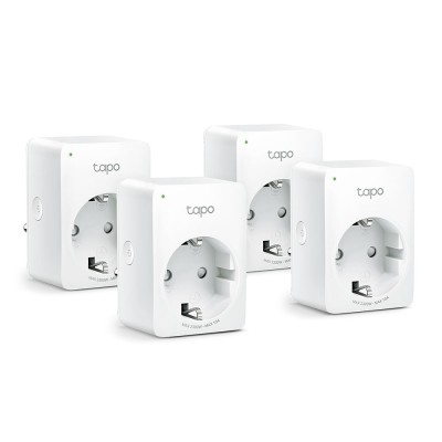 PRIZA inteligenta TP-LINK, Schuko x 1, conectare prin Schuko (T), 10 A, programare prin smartphone, Bluetooth, WiFi, alb &amp;amp;quot;Tapo P100(4-pack)&amp;amp;quot; foto