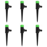 VidaXL Aspersoare rotative 6 buc. verde și negru 3x6x19,5 cm ABS și PP