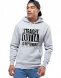 Cumpara ieftin Hanorac Barbati Gri - Straight Outta 13 Septembrie - XL, THEICONIC