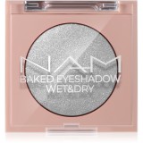 NAM Baked Eyeshadow umbre de pleoape cu sclipici 02 Silver Lining 4 g