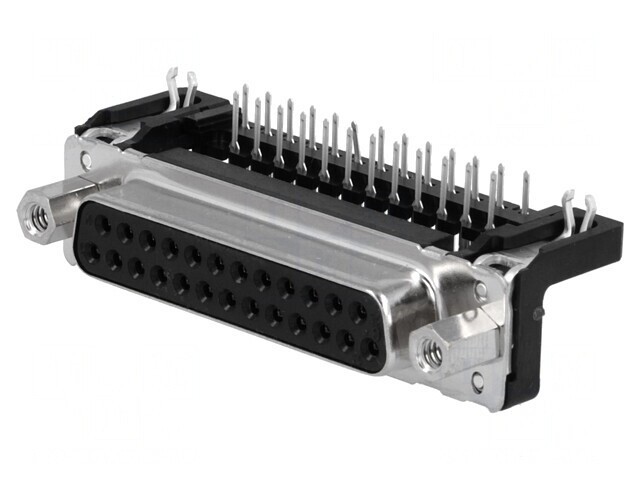 Conector D-Sub 25 Pin Mamă 90&deg; THT UNC 4-40