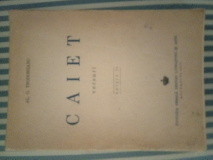 Al. O. Teodoreanu Caiet. Versuri, ed. a II-a, 1943