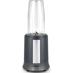 Blender portabil Zelmer ZSB3200, 1200 W, 6 lame din otel inoxidabil, 2 capace sport cu flip-top, negru