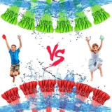 Set de 400 baloane pentru petrecere la piscina Yimojou, latex/plastic, rosu/verde