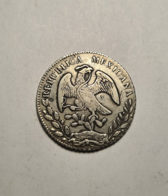 Mexic 8 Reales Reali 1882 Monetaria Chihuahua foto