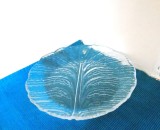 Platou cristal masiv suflat manual -Eden- design Lars Hellsten, Orrefors Suedia
