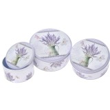 Cumpara ieftin Set 3 cutii de depozitare metalice Love Lavander