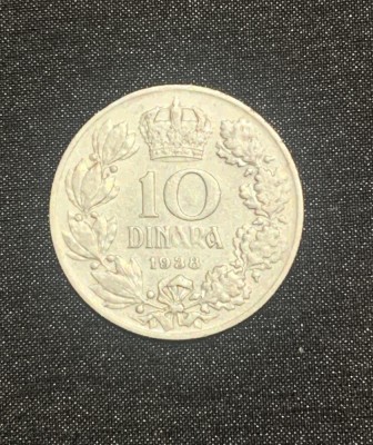 Moneda 10 dinari 1938 Iugoslavia foto