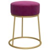 Taburet rotund, violet, catifea