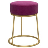 Taburet rotund, violet, catifea