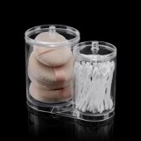 Set 2 Cutii de Depozitare Acrilice Transparente pentru Baie, cu Capac, CMCLASS