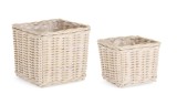 Cumpara ieftin Set 2 cosuri ratan natur Randy 21x21x18 cm, 26x26x24 cm