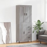 vidaXL Dulap &icirc;nalt, gri sonoma, 69,5x34x180 cm, lemn compozit